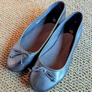 SO Black Bow Accent Flats